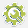 Ernie's Bicycle Repair Logo Sticker - Green Gear